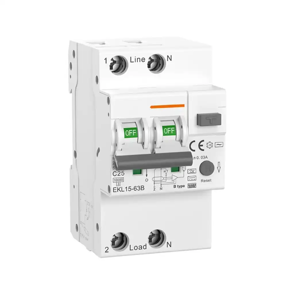 B-type RCBO residual current circuit breaker with overcurrent protection