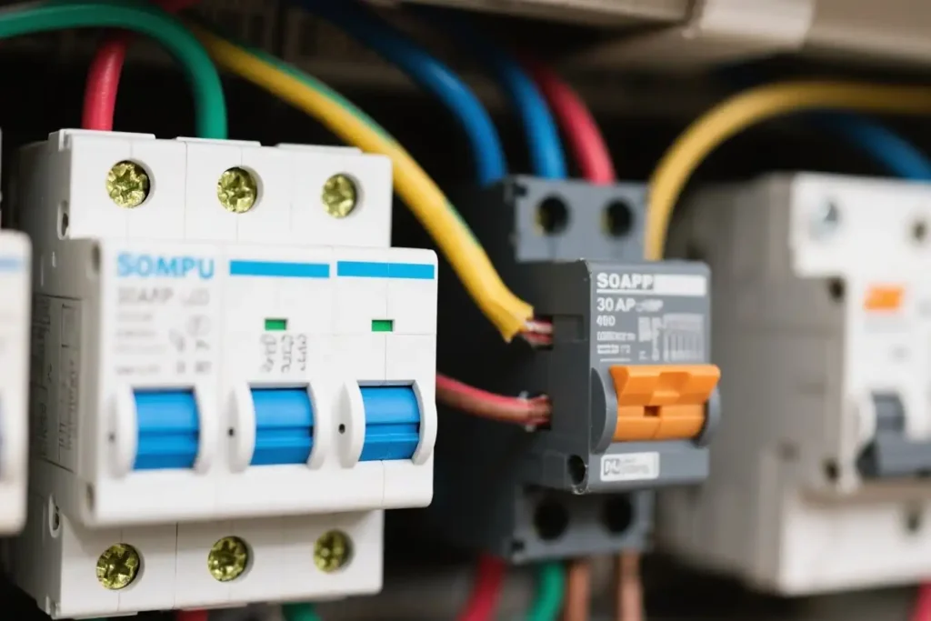 30 ampere circuit breaker connecting wires