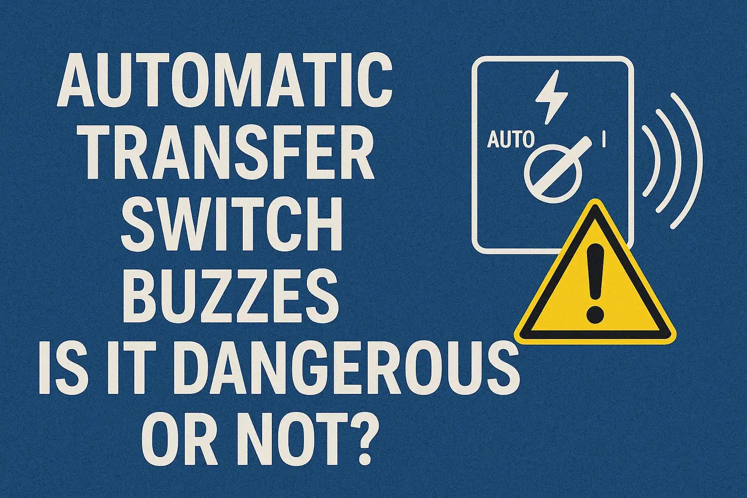 Automatic transfer switch buzzes is it dangerous or not