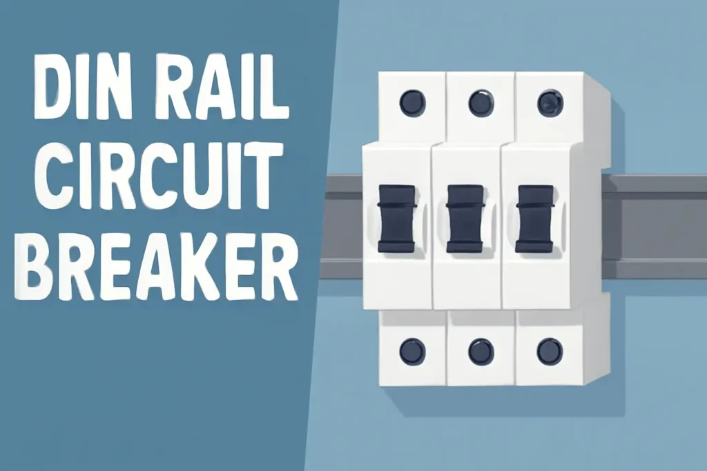 DIN rail circuit breaker