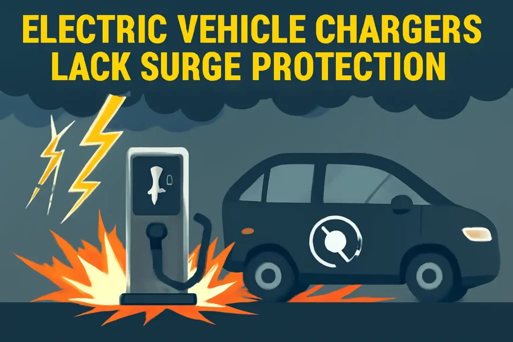 Electric vehicle chargers lack surge protection