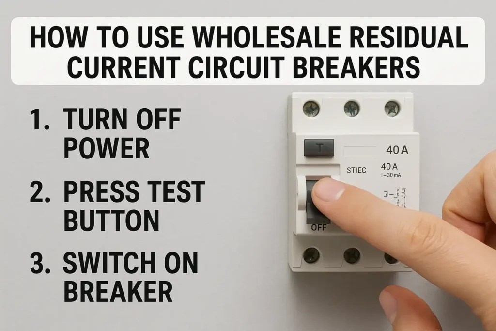 How to use wholesale residual current circuit breakers