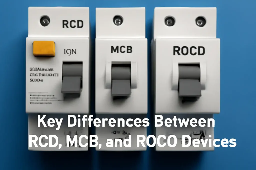 Key Differences Between RCD, MCB, and ROCO Devices