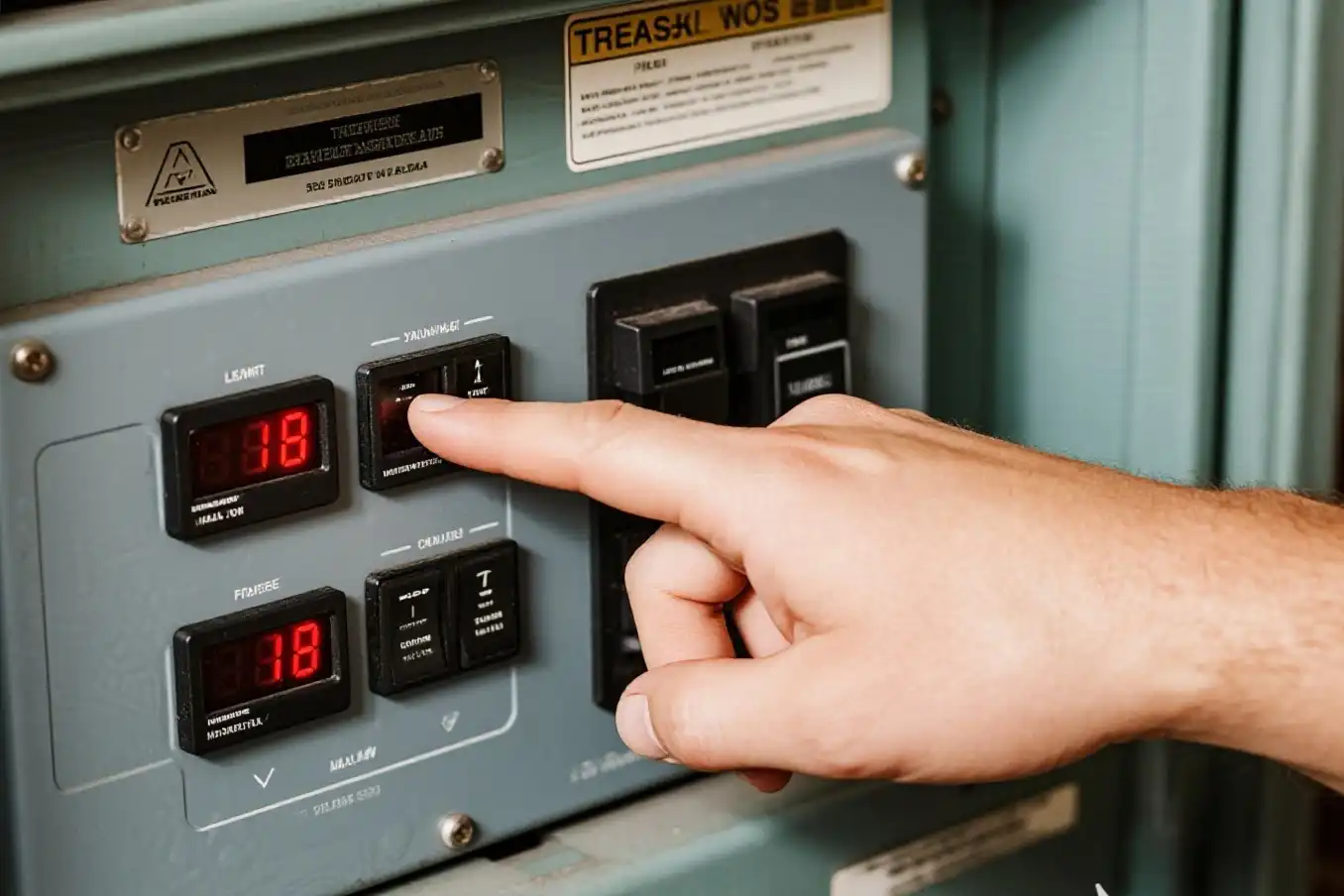 Operate the two transfer switches on the generator