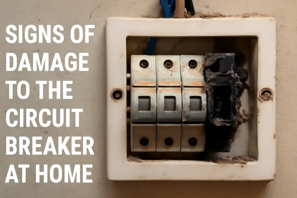 Signs of damage to the circuit breaker at home