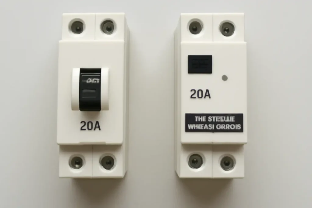 Thermal magnetic circuit breaker and electronic circuit breaker