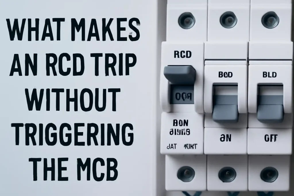 What Makes an RCD Trip Without Triggering the MCB