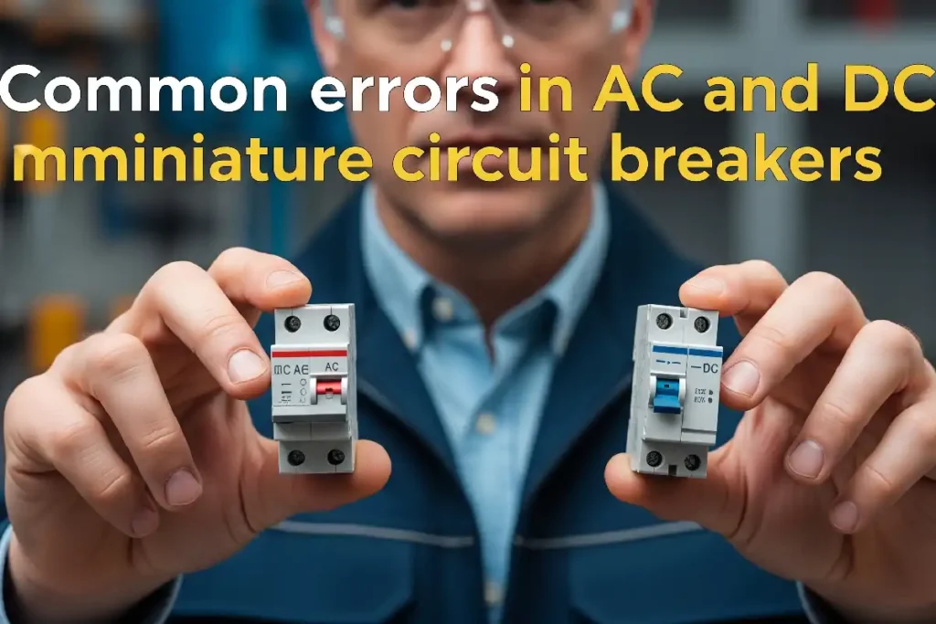 Common errors in AC and DC miniature circuit breakers