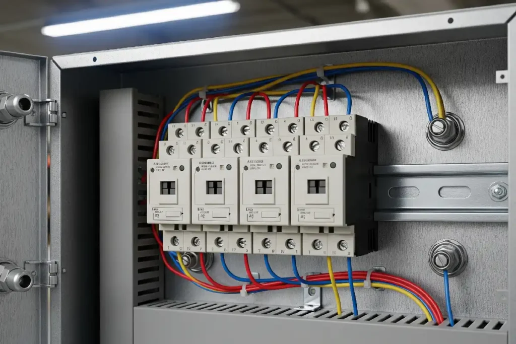 Compact design of communication contactor