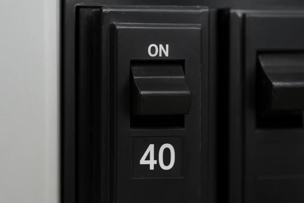 What is the suitable 40A miniature circuit breaker for electric car chargers