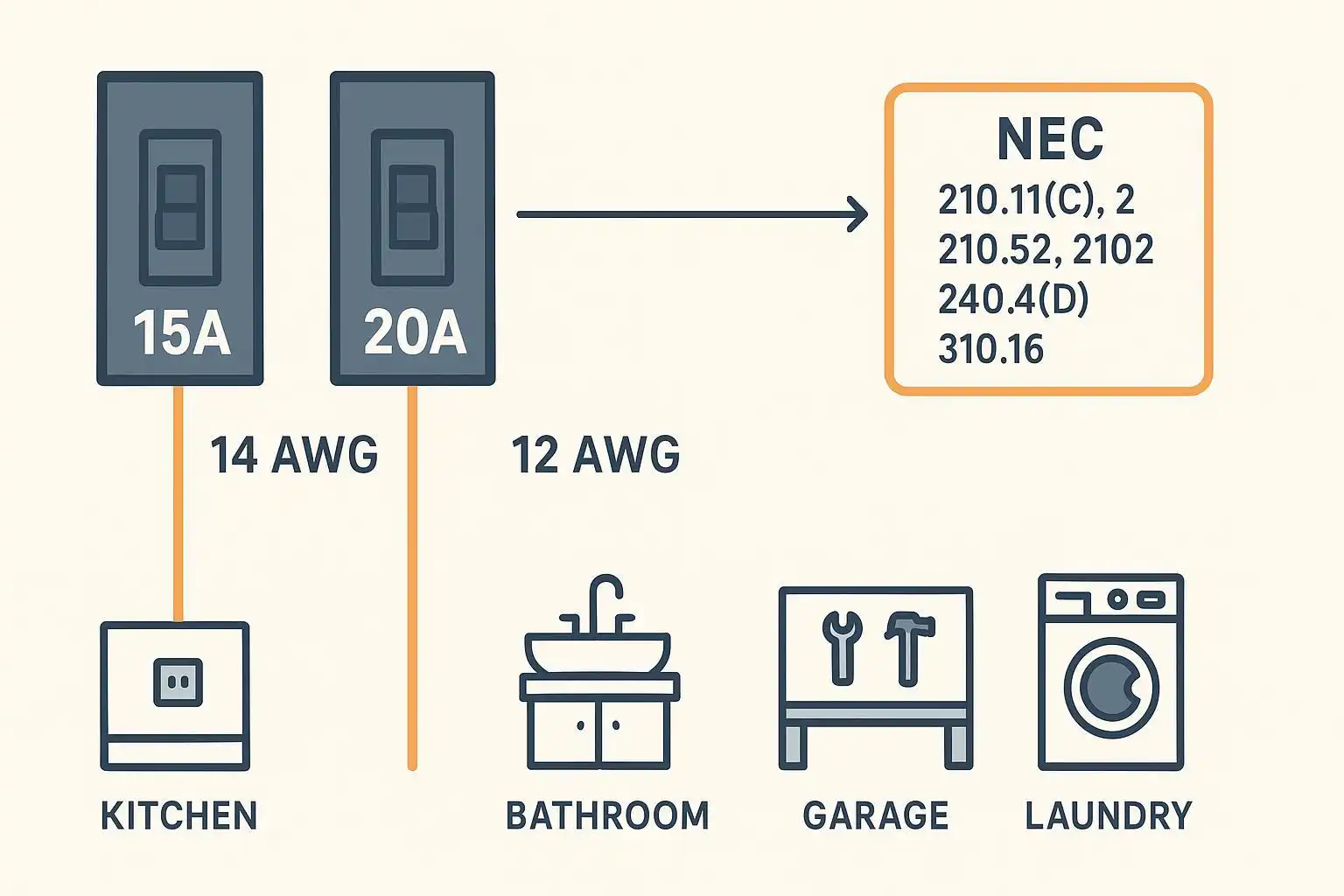 Ultimate Guide 15 vs 20 Amp Breaker — Kitchen, Bath, Garage