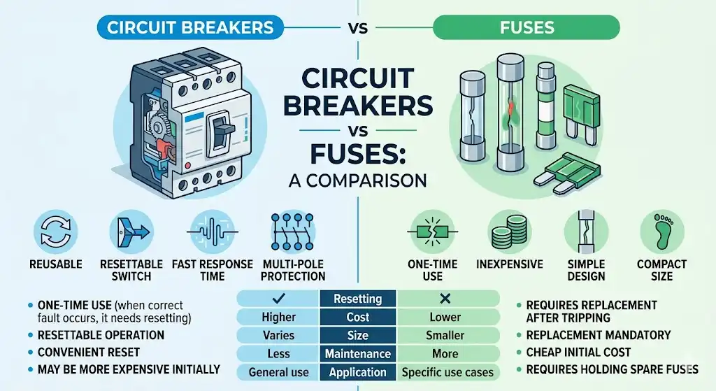 Circuit Breaker vs Fuse in Industrial Settings
