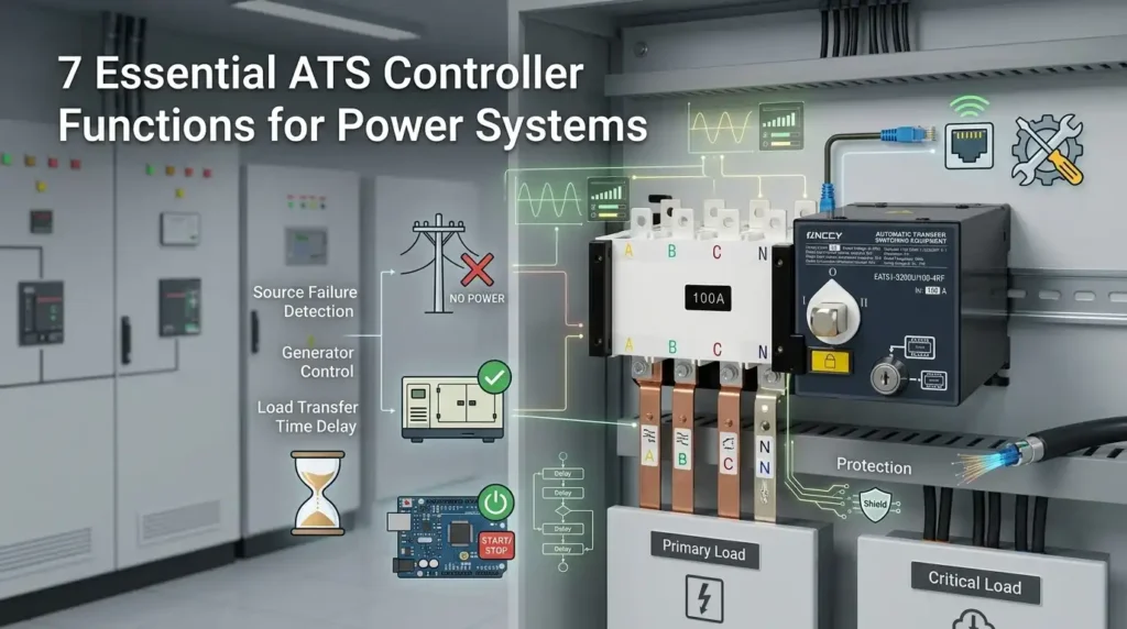 7 Essential ATS Controller Functions for Power Systems