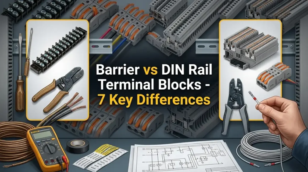Barrier vs DIN Rail Terminal Blocks - 7 Key Differences