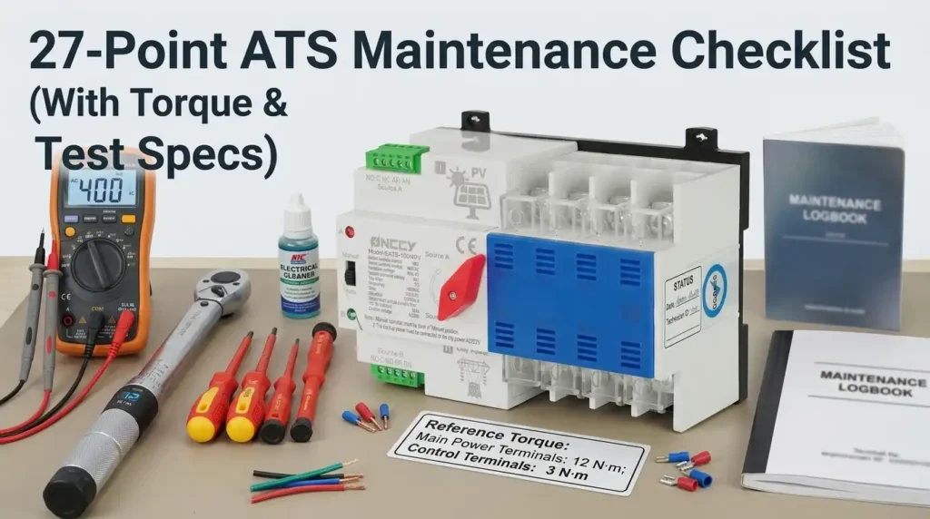 27-Point ATS Maintenance Checklist (With Torque & Test Specs)
