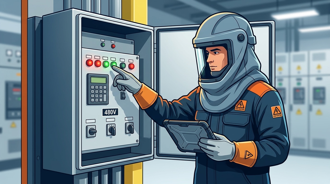 Monthly ATS maintenance checklist visual inspection with indicator lamps and control panel readings