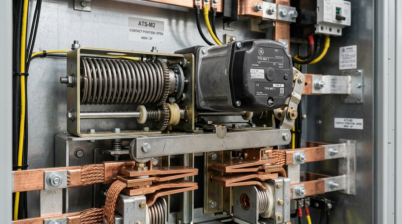 ATS switch working principle mechanical interlock and motor operator assembly