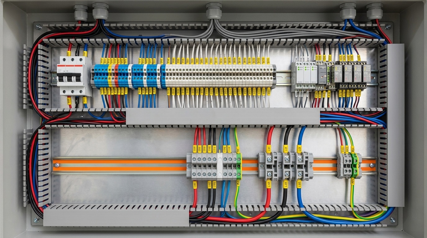 terminal block in PLC panel wiring best practices overview