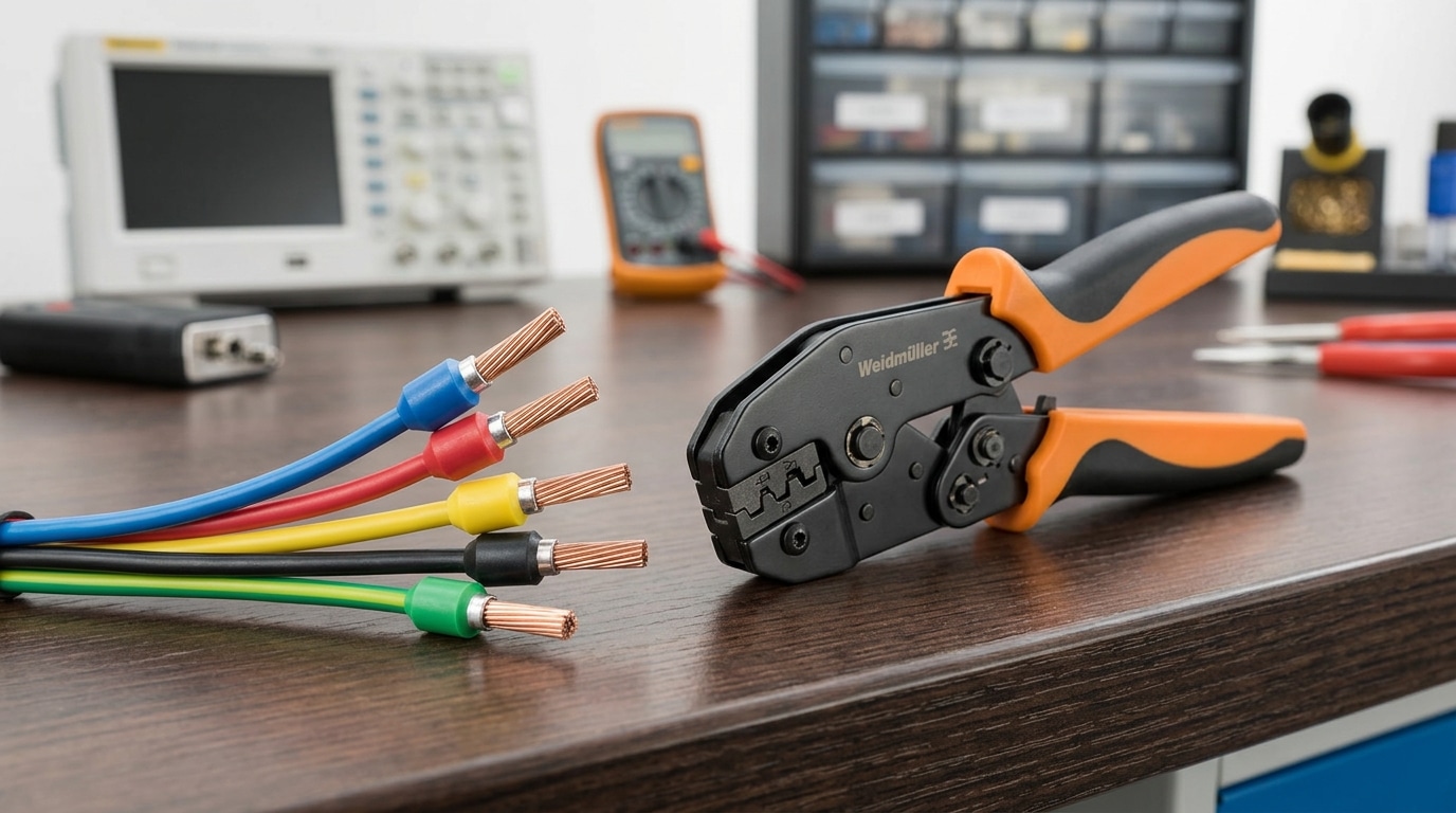 proper ferrule preparation for terminal block in PLC panel wiring