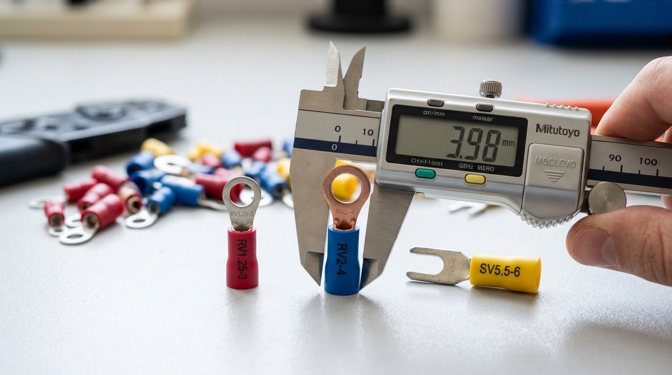 How to decode color and number codes on cold press terminals for correct sizing