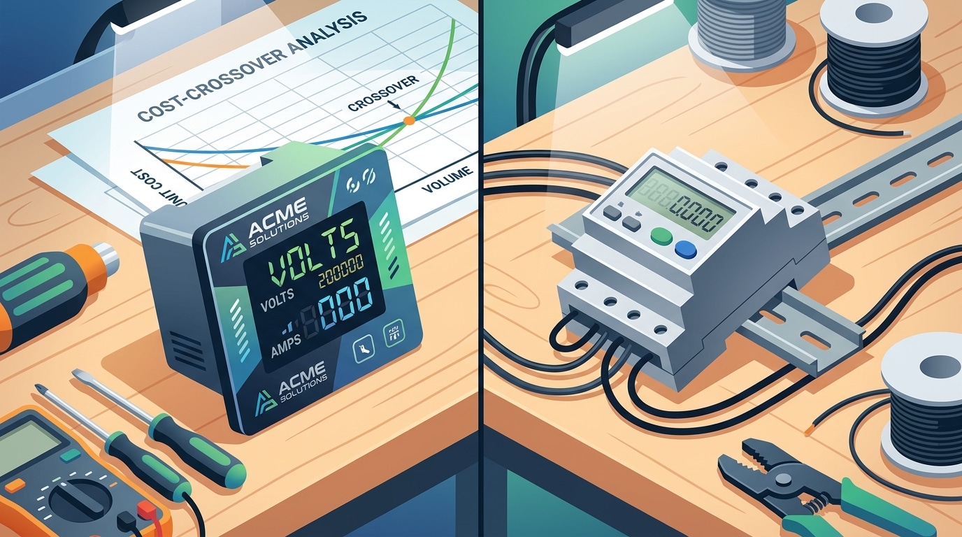 OEM custom digital panel meter versus DIY programmable dashboard cost comparison