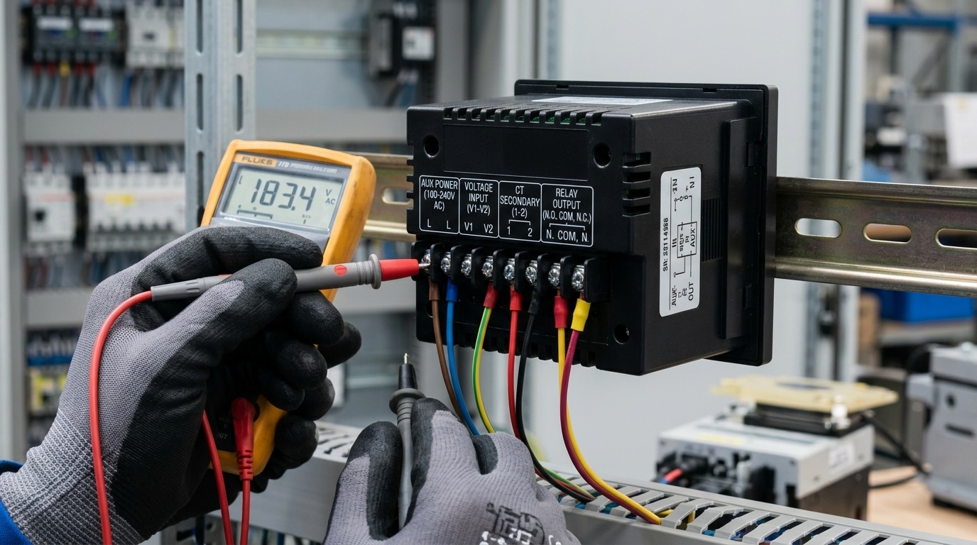 digital panel meter wiring diagram terminal identification and specification verification