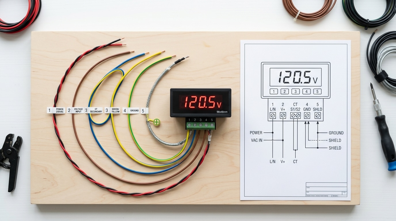 5 Steps to Wire a Digital Panel Meter (With Schematics)