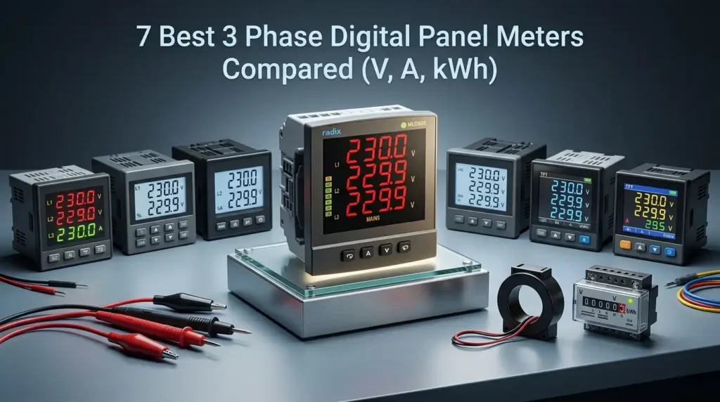 7 Best 3 Phase Digital Panel Meters Compared (V, A, kWh)