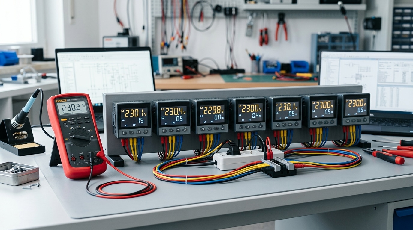 3 phase digital panel meter comparison Schneider Siemens Selec Rishabh