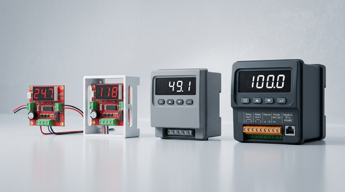 LED digital panel meter price tier comparison from budget module to industrial grade
