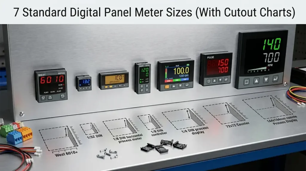 7 Standard Digital Panel Meter Sizes (With Cutout Charts)