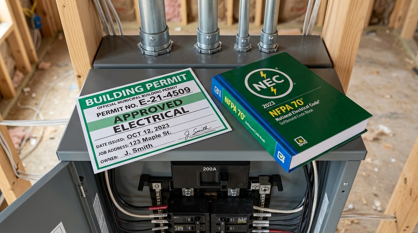 NEC Article 702 permit and inspection requirements for how to install an automatic transfer switch