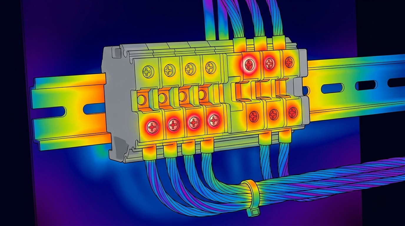 UL listed terminal blocks requirements temperature rise heating test thermal imaging