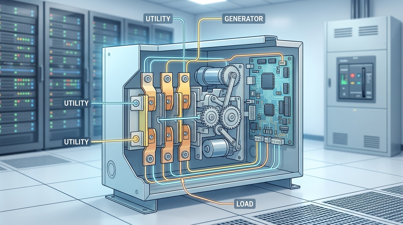 automatic transfer switch anatomy showing common ATS failures and causes points