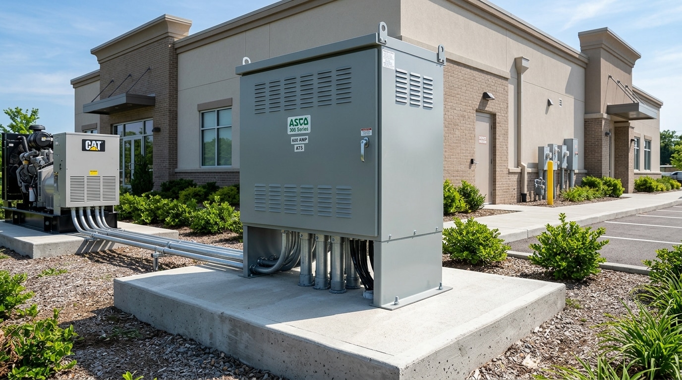commercial outdoor rated automatic transfer switch NEMA 3R 600A service entrance