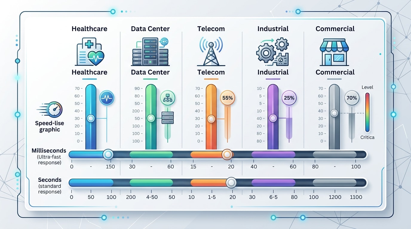 ATS transfer time specification benchmarks by industry application