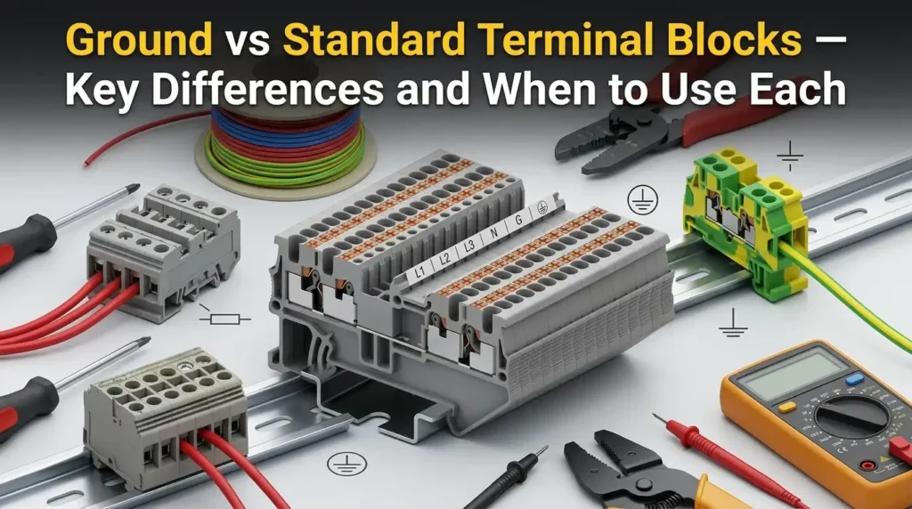 Ground vs Standard Terminal Blocks — Key Differences and When to Use Each