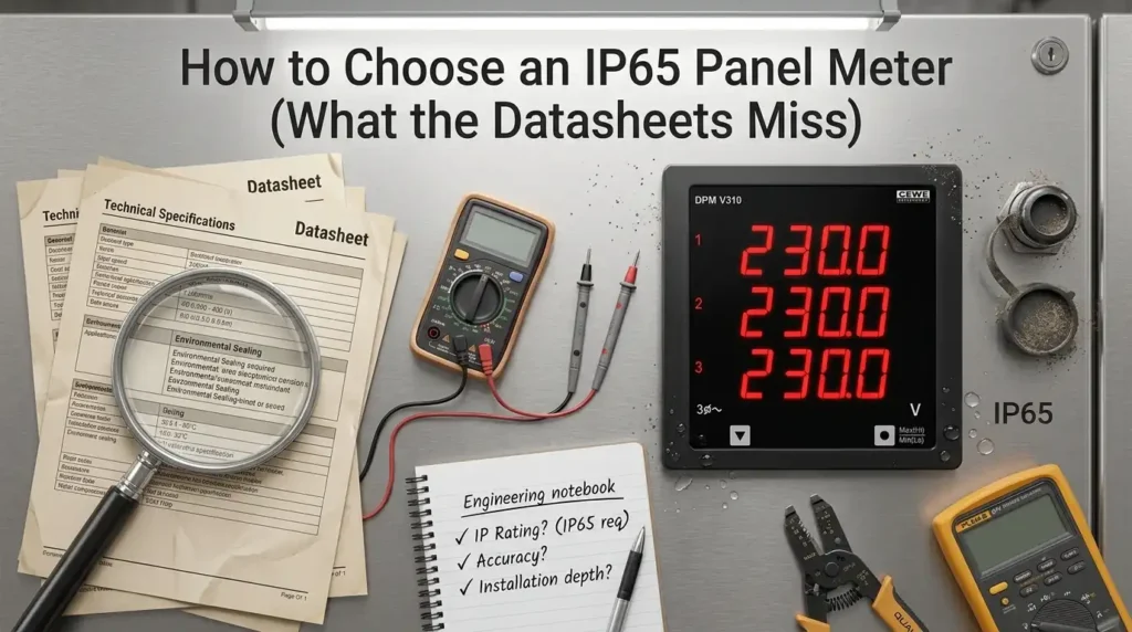 How to Choose an IP65 Panel Meter (What the Datasheets Miss)