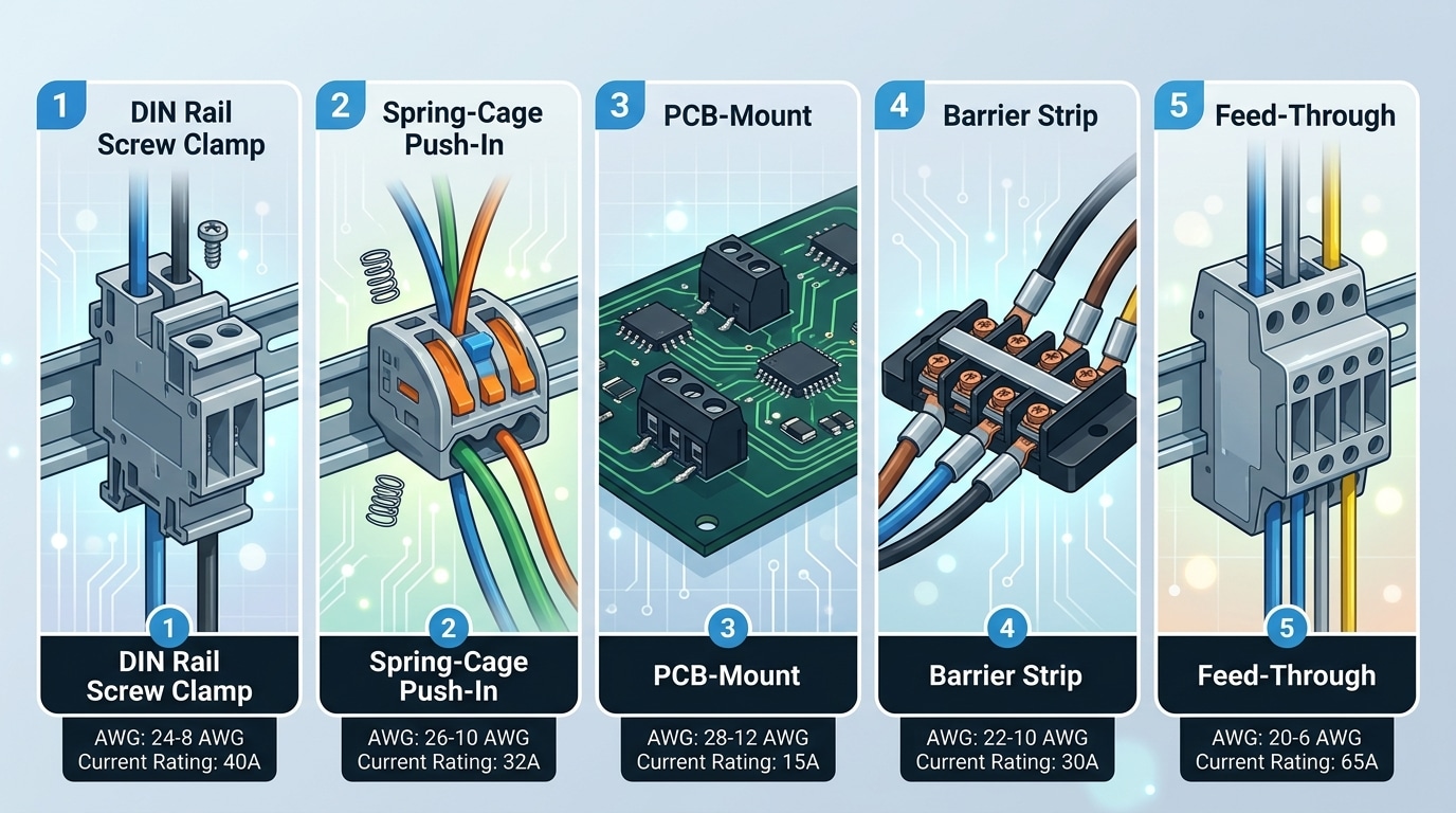 how to choose the right terminal block comparison chart of five types
