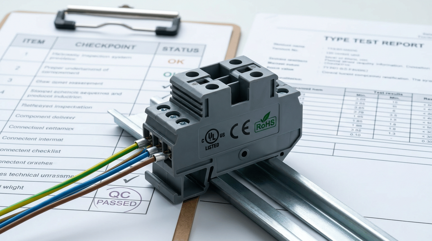 Certified wholesale terminal blocks with UL CE and RoHS marks for bulk industrial orders