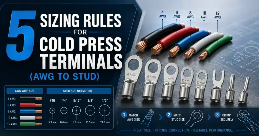 5 Sizing Rules for Cold Press Terminals (AWG to Stud)