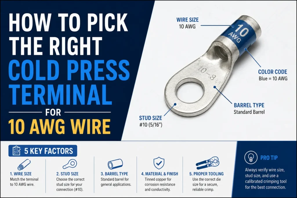 How to Pick the Right Cold Press Terminal for 10 AWG Wire