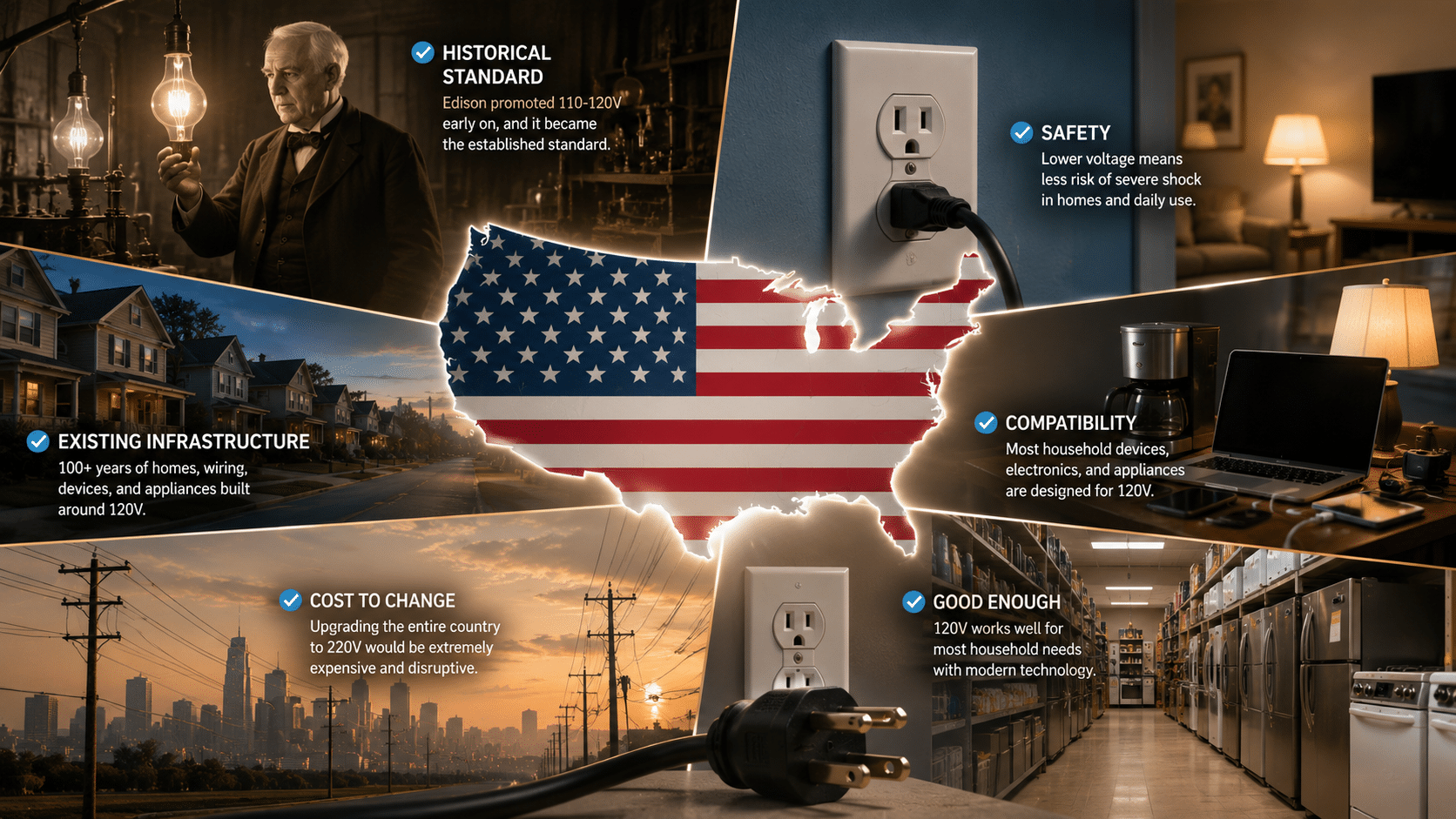 5 Key Reasons The US Stayed With 120V Over 220V