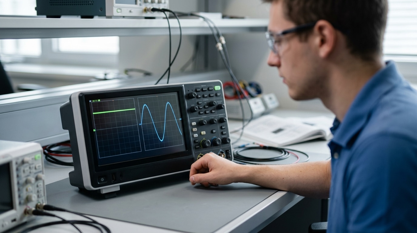 AC vs DC waveform comparison graph showing flat line and sine wave