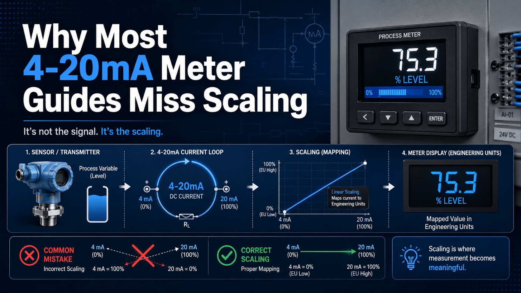 Why Most 4-20mA Meter Guides Miss Scaling
